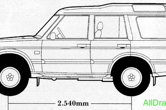 Land Rover Discovery (1999) - car drawings
